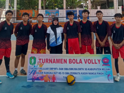 Nanga Pinoh, 21 Februari 2024 Turnamen Volley se-Kab Melawi dalam Rangka HUT 19 SMA Permata Kasih Na